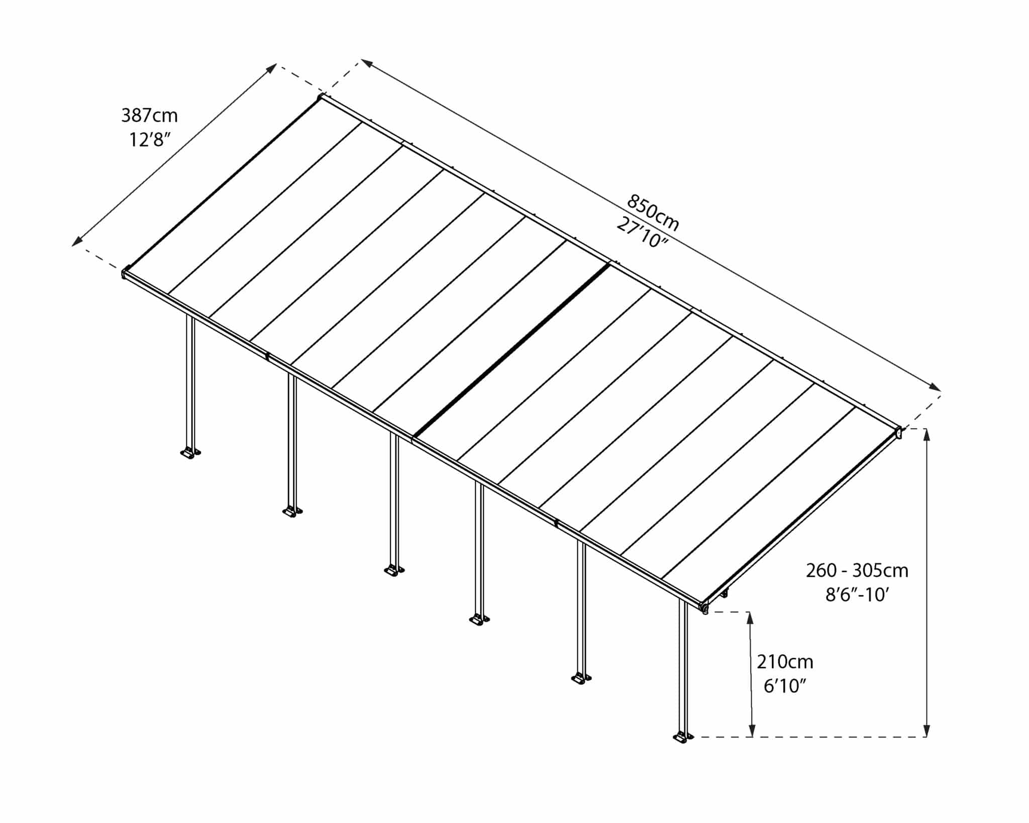 Feria 4 Pergola / Verandah / Patio-Cover » Tip Top Yards