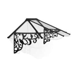 Palram Canopia Door Awnings Lily XL 3x7 0.9x2.1 Black Clear