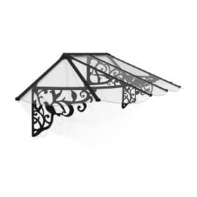 Palram Canopia Door Awnings Lily XL 3x8.7 0.9x2.7 Black Clear