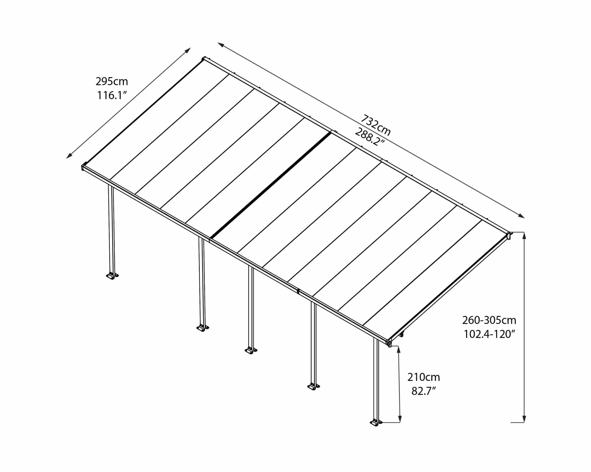 Feria 3 Pergola / Verandah / Patio-Cover » Tip Top Yards